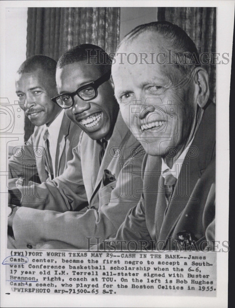 1955 Press Photo James Cash, Buster Brannon &amp; Bob Hughes - Historic Images