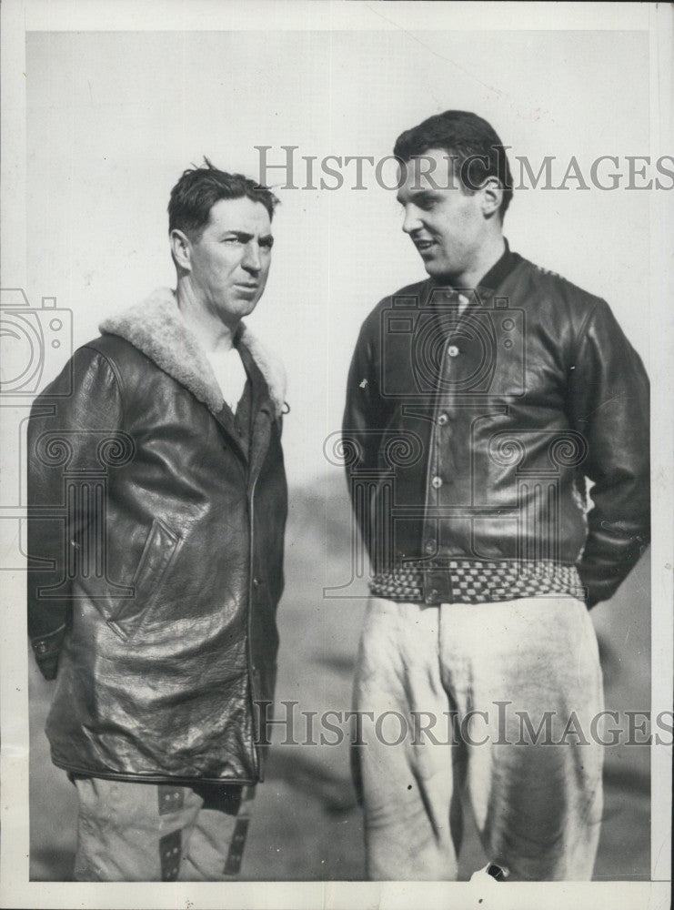 1931 Press Photo Harvard coach Eddie Casey &amp; Barry Wood - Historic Images