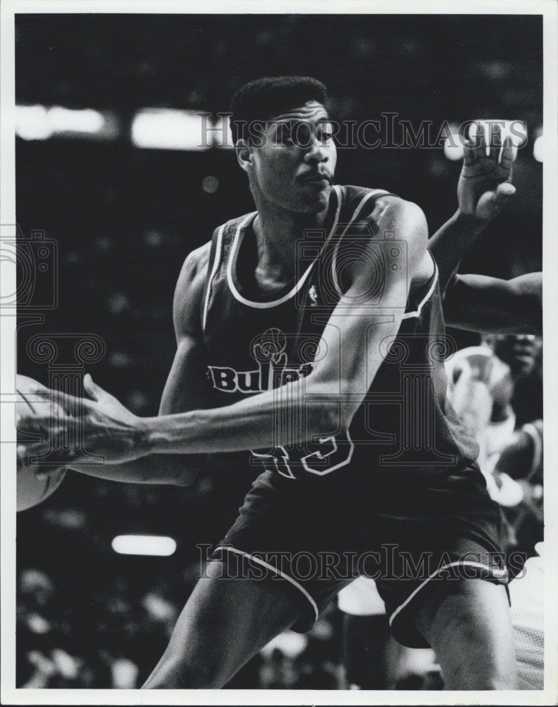Press Photo Washington Bullets Basketball Player Pervis Ellison - Historic Images