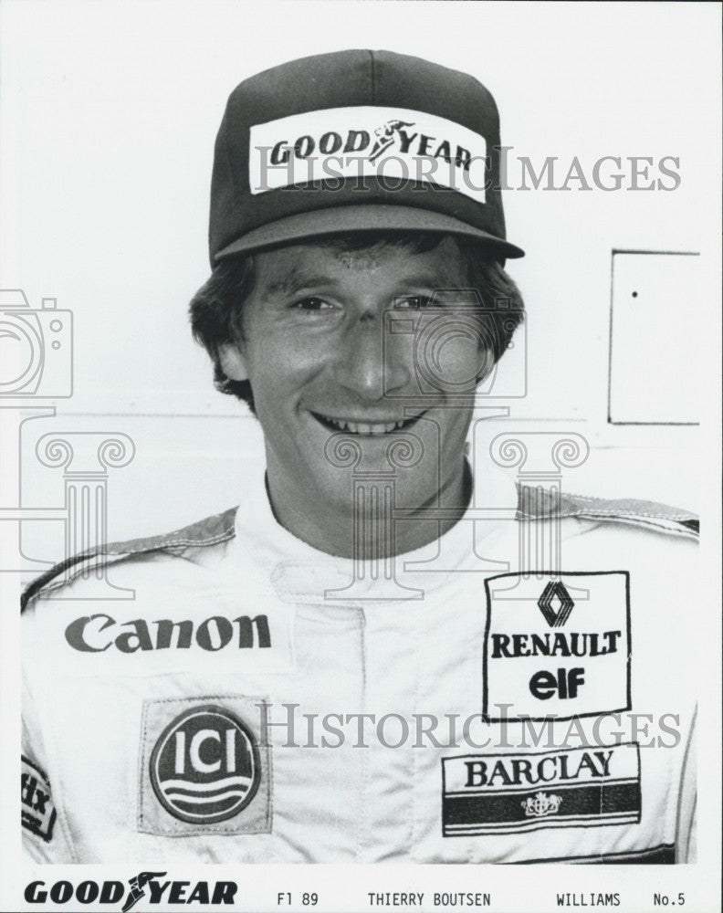 Press Photo  Goodyear Race driver Thierry Boutsen ready for race - Historic Images