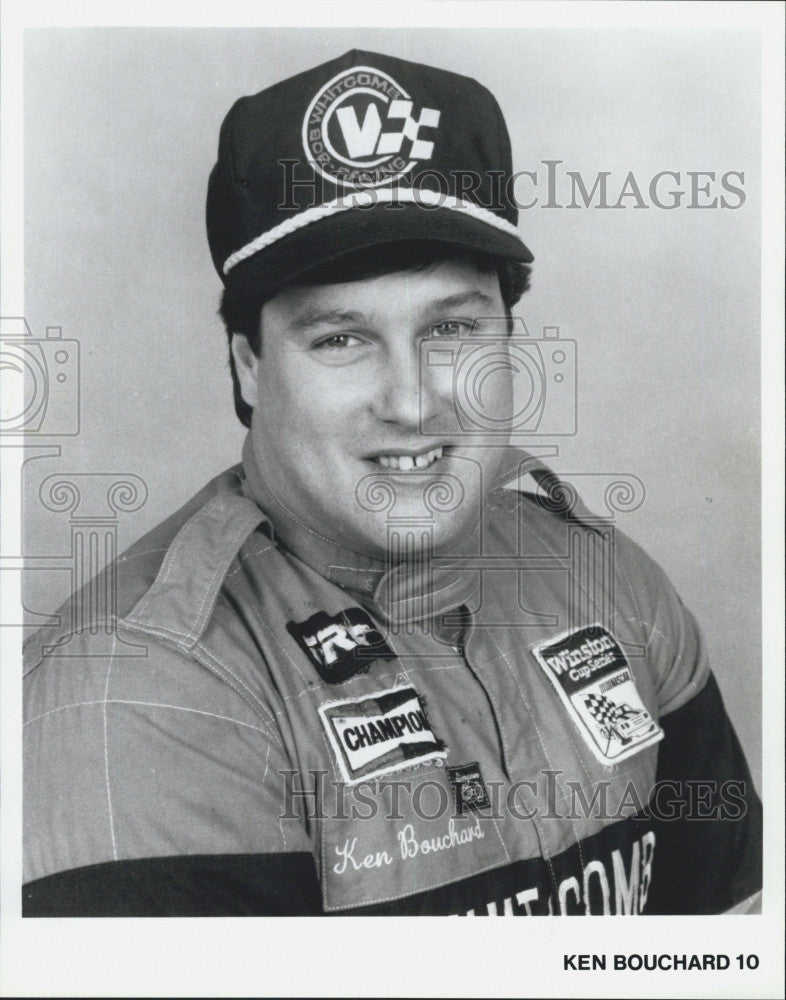 Press Photo Race driver Ken Bouchard  ready for race - Historic Images