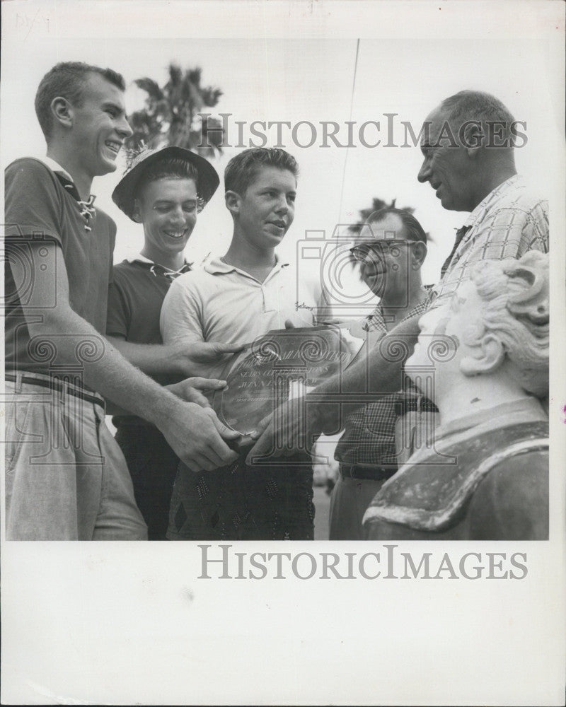 1957 Press Photo St. Petersburg Yacht Club at Sears Cup Sailing competition - Historic Images