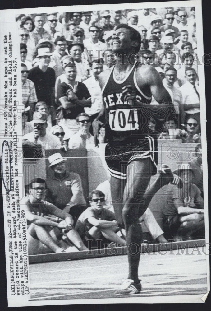 1969 Press Photo Curtis Mills Texas A &amp; M NCAA Track and Field Champion - Historic Images