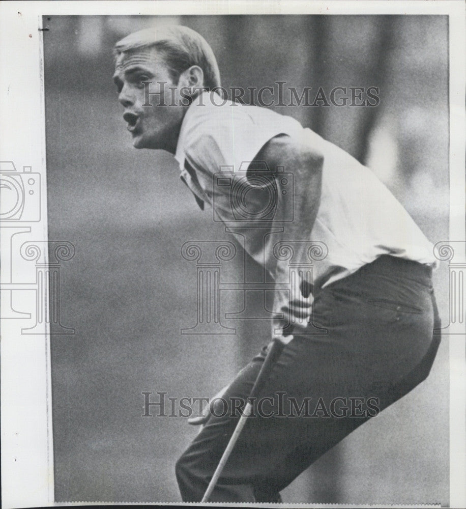 1972 Press Photo Larry Hinson Leader Cleveland Open Golf tournament - Historic Images