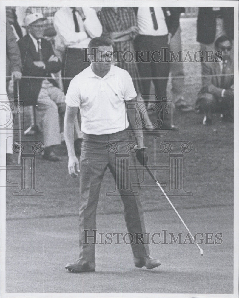 1956 Press Photo Dave Hill in the Seattle  Open golf tourny - Historic Images