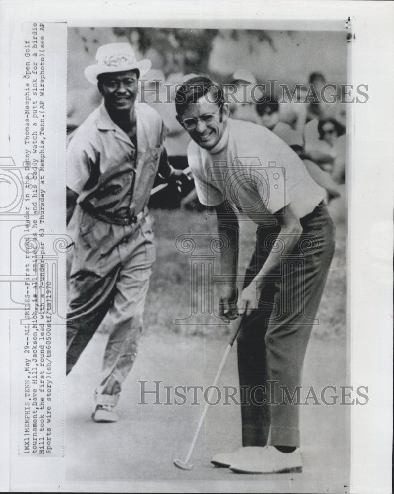 1970 Press Photo Dave Hill in the Danny Thomas Memphis  Open golf tourny - Historic Images