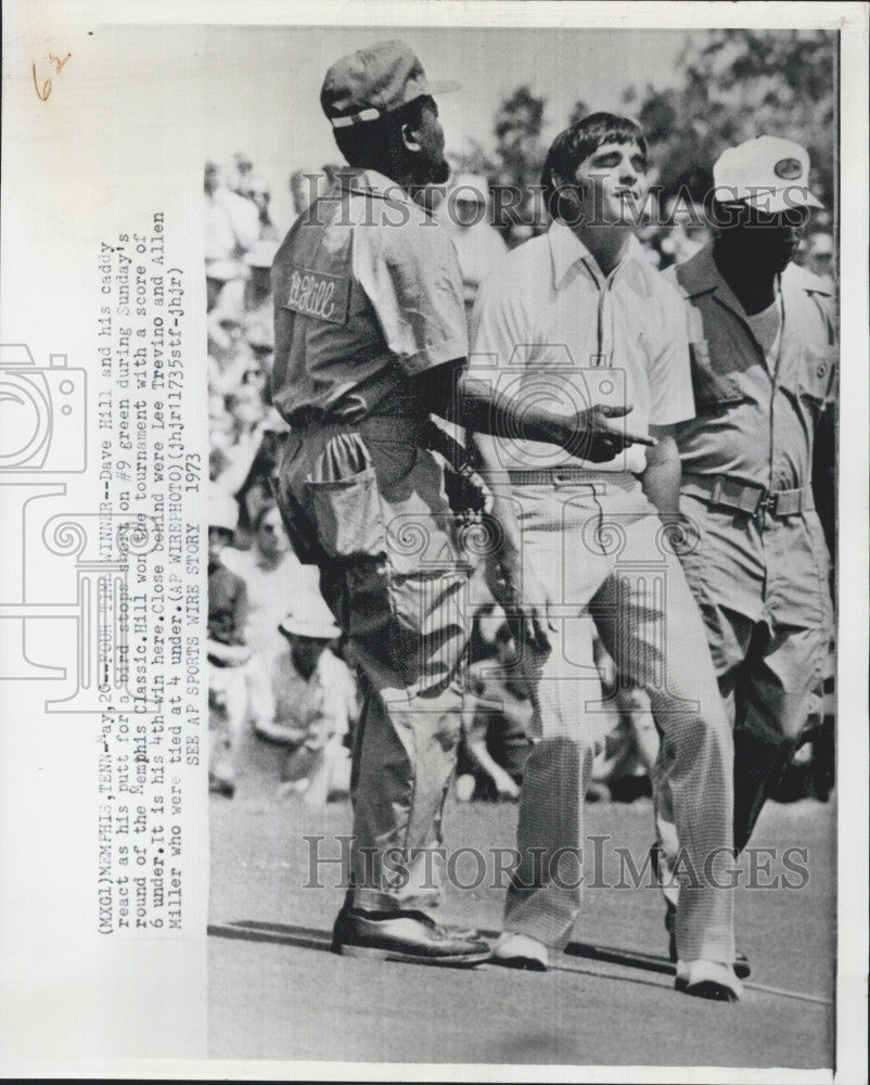 1973 Press Photo Dave Hill in the Memphis Classic Open golf tourny - Historic Images