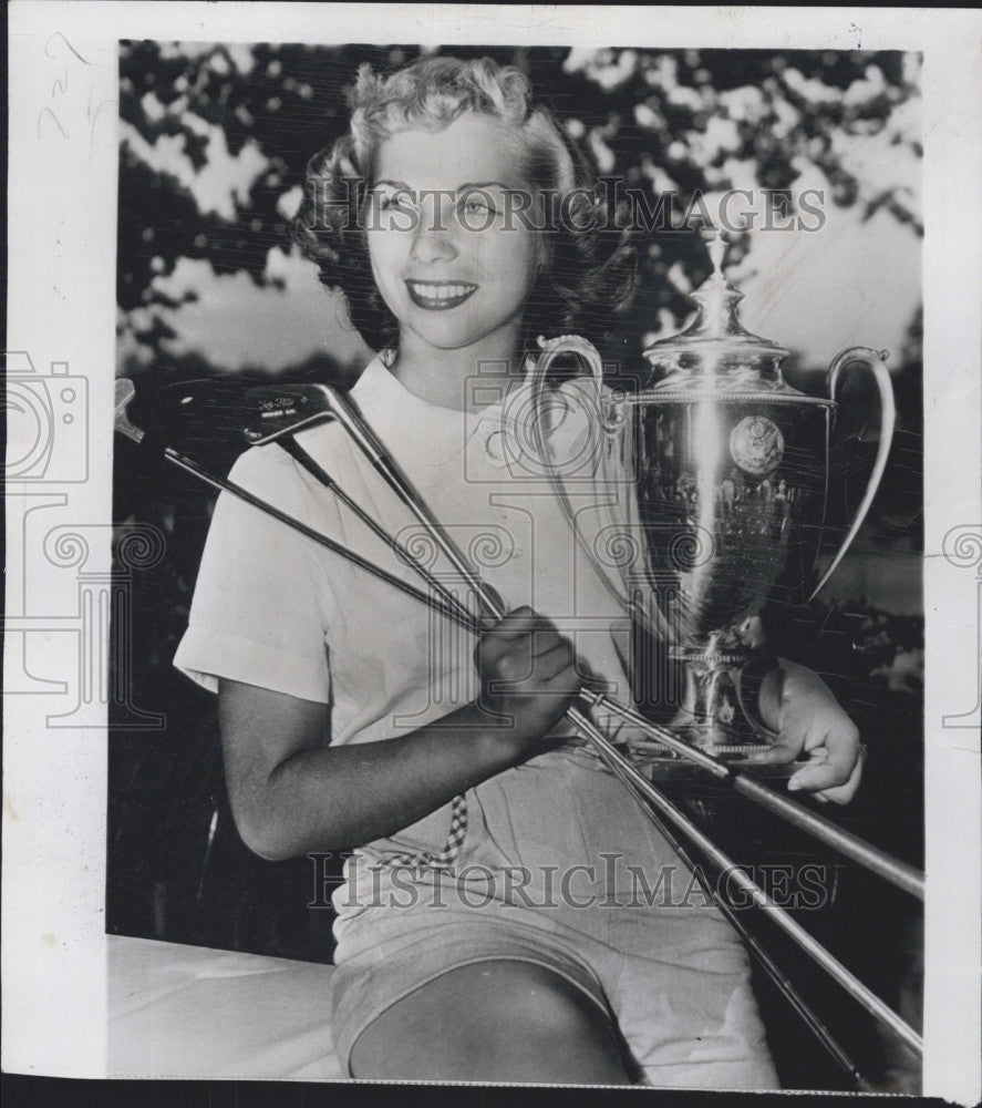 1949 Press Photo Marlene Bauer Natl Jr Girls golf - Historic Images