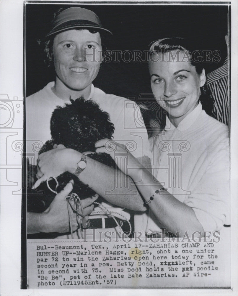 1957 Press Photo Marlene Bauer Hagge in  Zaharias Open  golf tourny - Historic Images