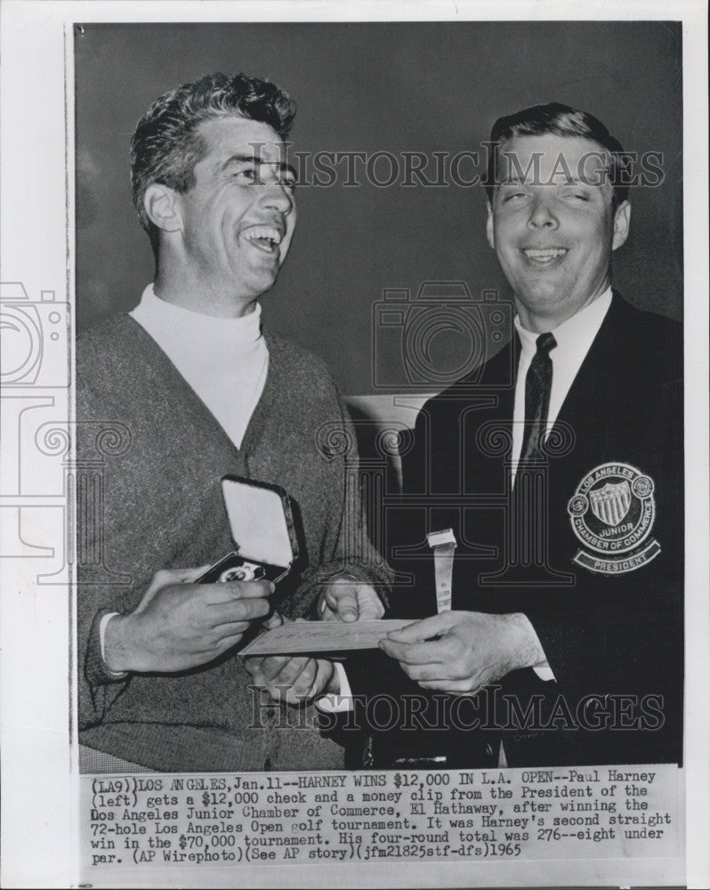 1965 Press Photo Paul Harney wins LA Open  Golf tourny.El Hathaway - Historic Images