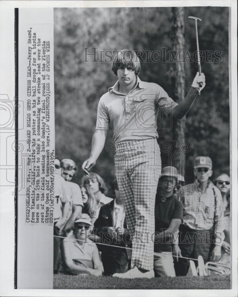 1974 Press Photo Jerry Heard at Florida Citrus Open Tournament - Historic Images