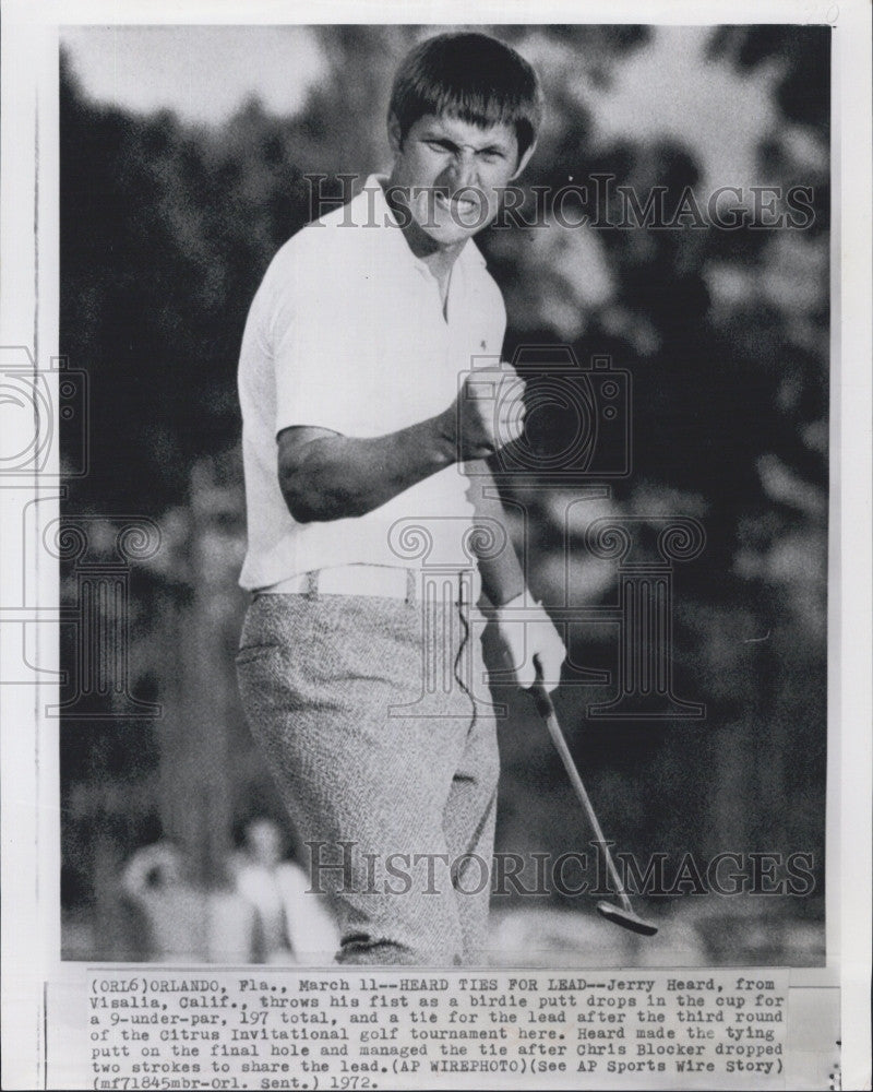 1972 Press Photo Jerry Heard at Florida Citrus Open Tournament - Historic Images