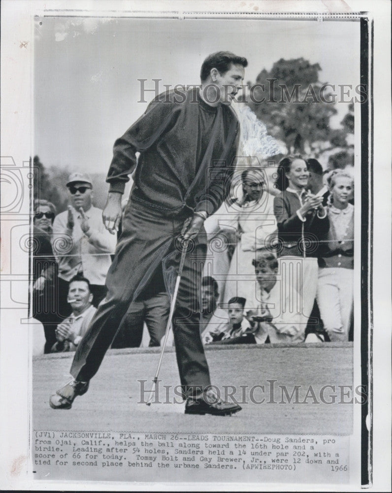 1966 Press Photo Golfer Doug Sanders Leads Tournament in Jacksonville - Historic Images