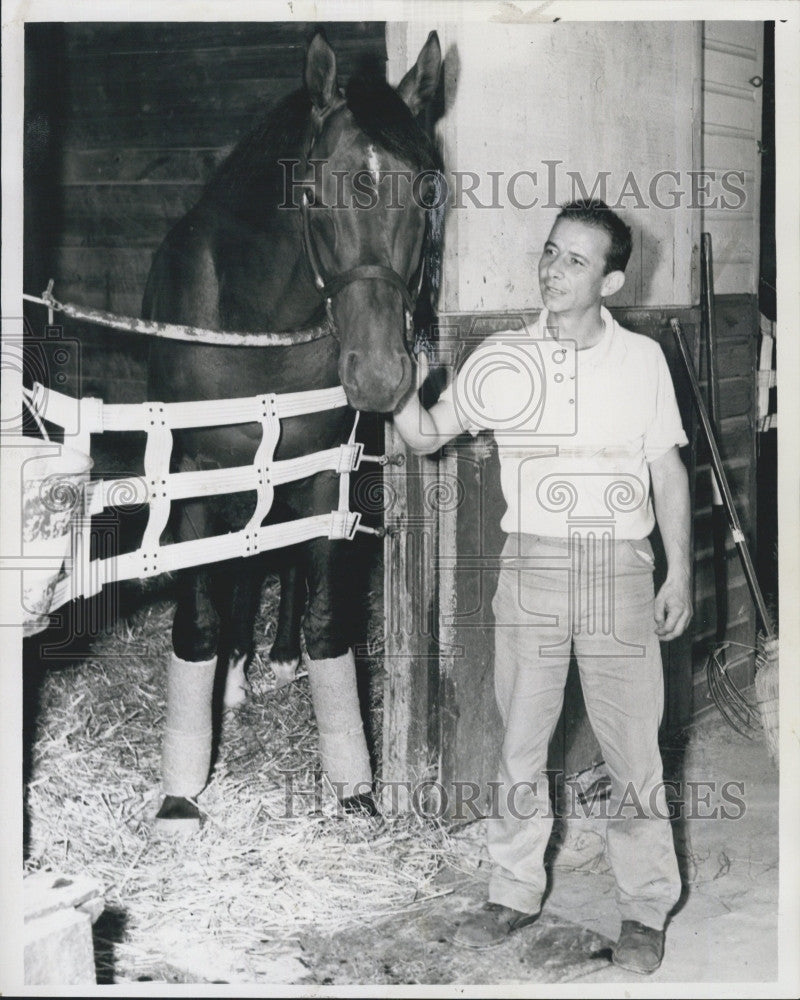 1961 Press Photo Jockey Charlie Cassar at R.I. Special - Historic Images