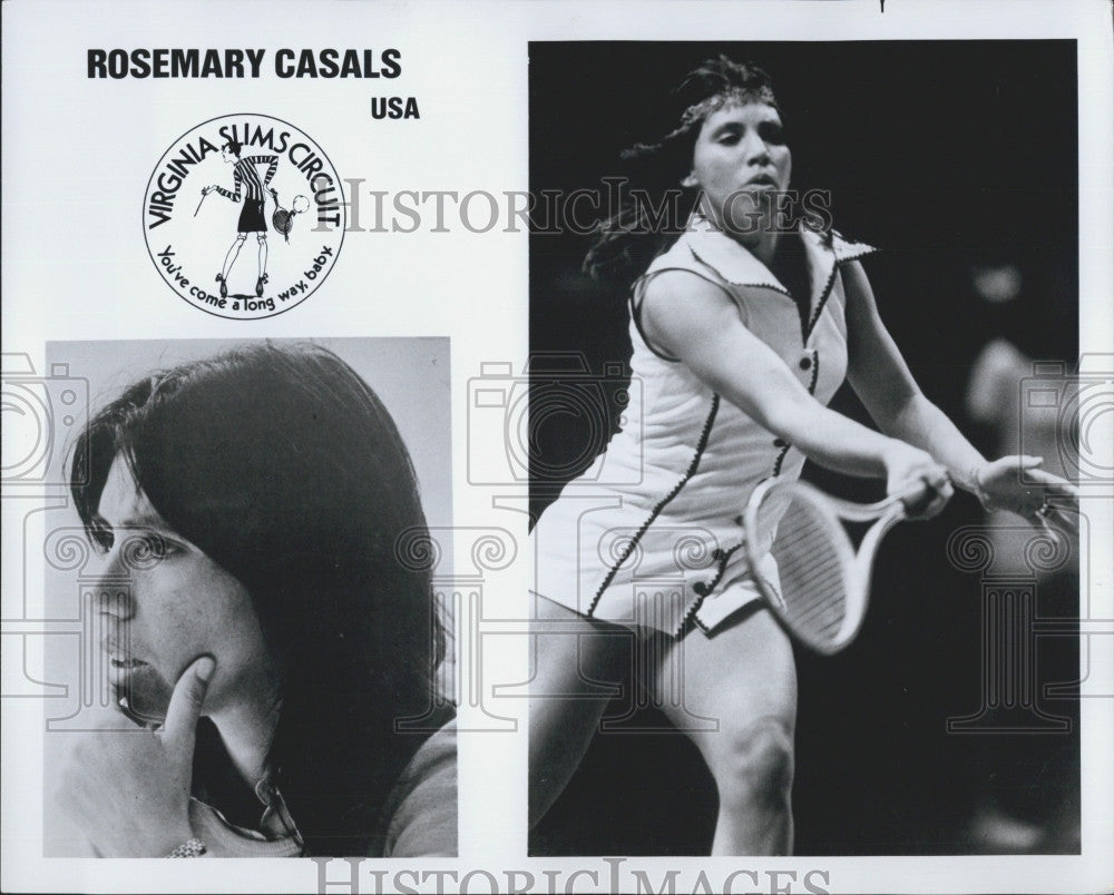 Press Photo American tennis champion Rosemary Casals - Historic Images