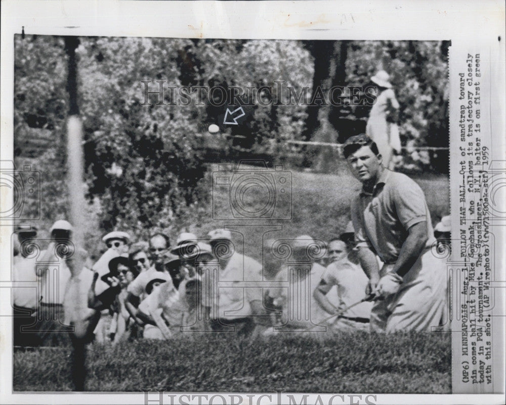 1959 Press Photo Golfer Mike Sauchak PGA Tournament - Historic Images