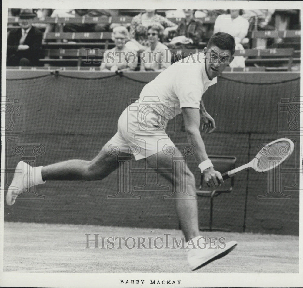 1961 Press Photo Tennis pro Barry Mackay - Historic Images