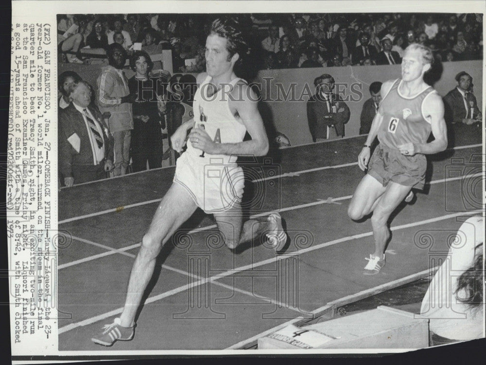 Marty Liquori beats Tracy Smith in the mile 1973 Vintage Press Photo ...