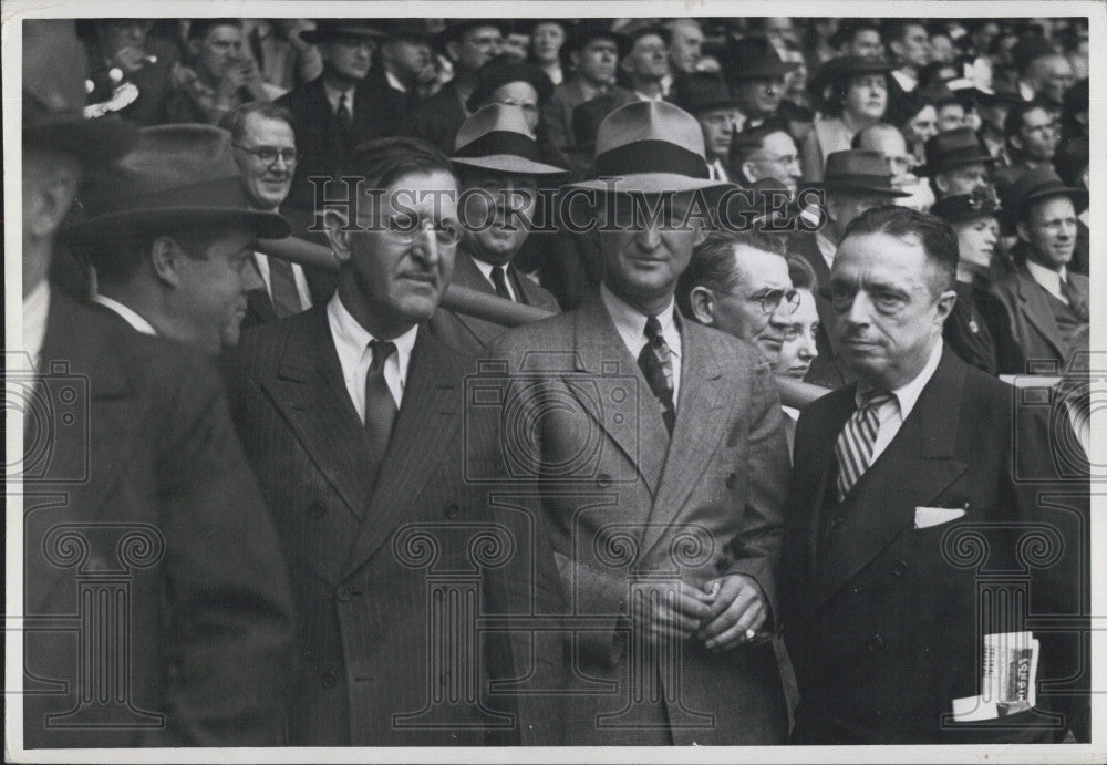 Press Photo Baseball Executives Roy Hamey John Rodgers Herb Pennock JGTS - Historic Images