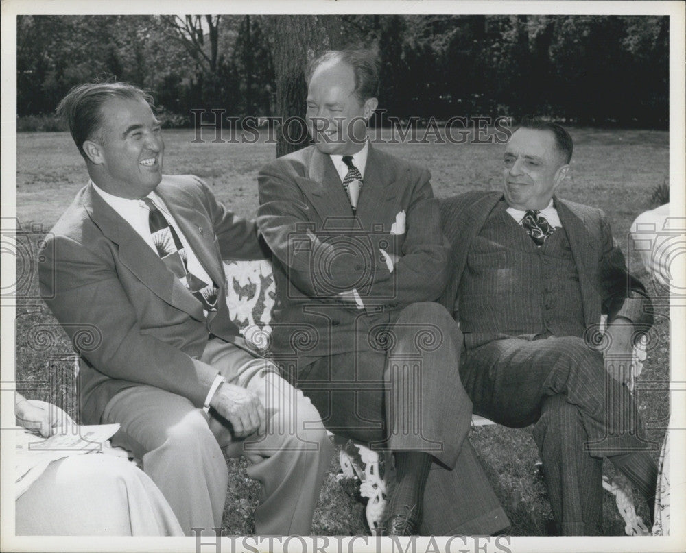 Press Photo Happy Chandler,  Politician, Earl Mann, J G Taylor Spink, Publisher - Historic Images