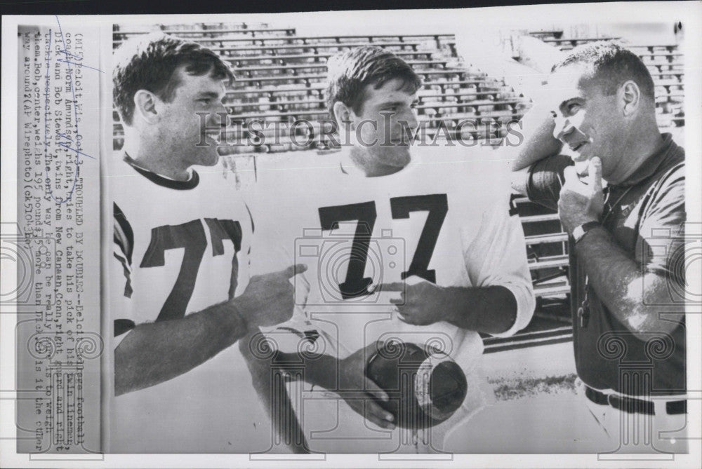 Press Photo Norm Amundsen With Dick and Bob Stewart, Players - Historic Images