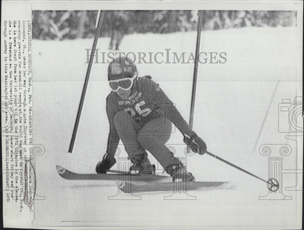 1972 Press Photo Skier Barbara Cochran at World Cup on Crystal Mountain - Historic Images