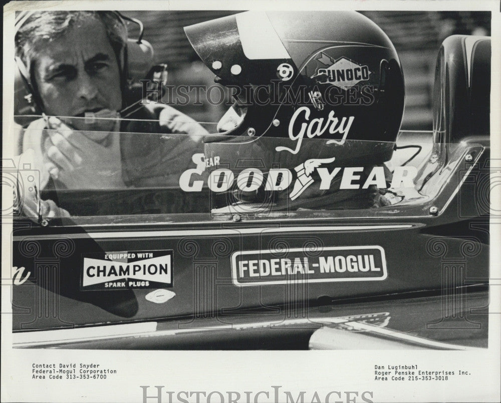 1973 Press Photo Gary Bettenhausen American auto racing driver. - Historic Images