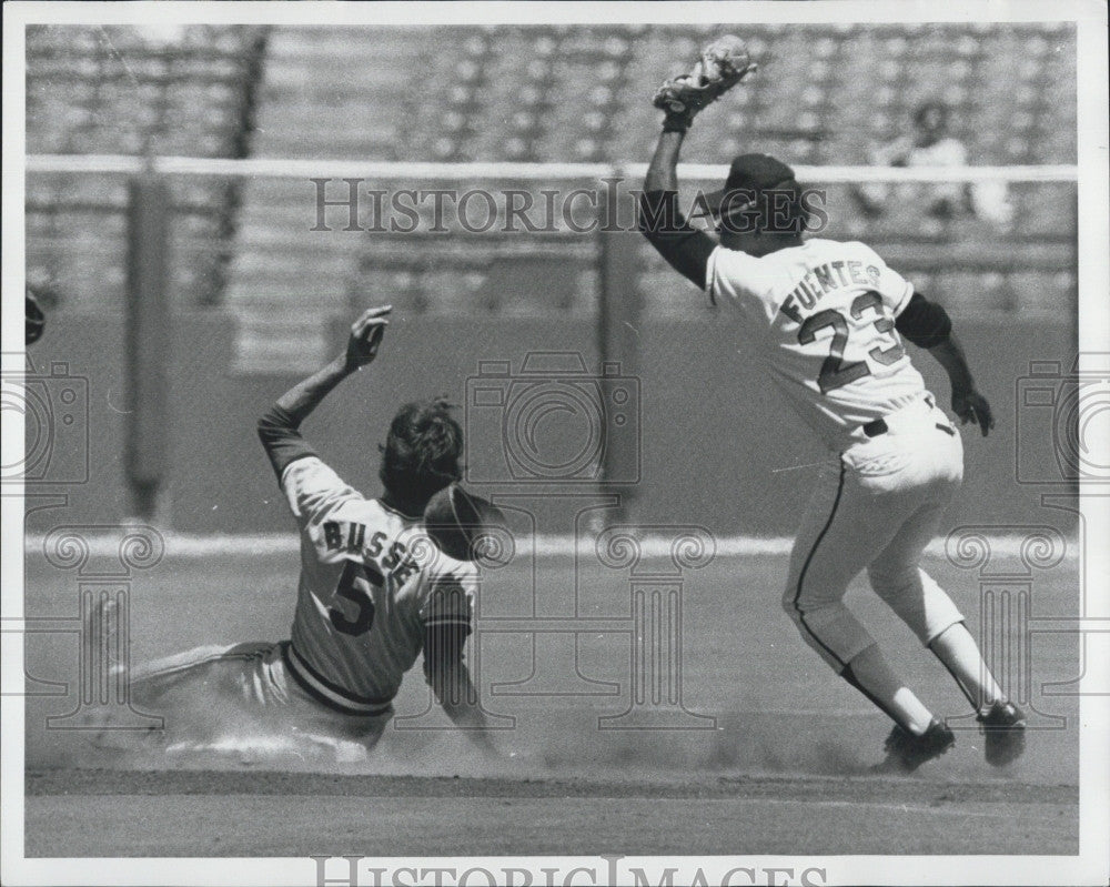 Press Photo San Francisco Giants Tito Fuentes &amp; Ray Busse - Historic Images