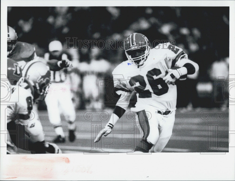 Press Photo Denver Bronco, Bubby Humphrey in action - Historic Images