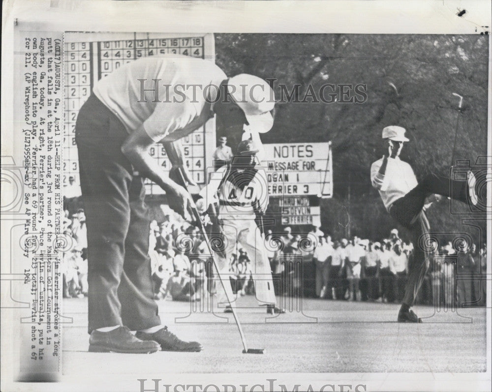 1964 Press Photo Jim Ferrier in the Masters Golf Tournament - Historic Images