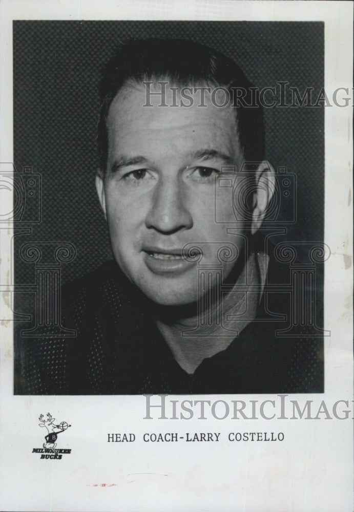 1974 Press Photo Milwaukee Bucks,  head coach Larry Costello - Historic Images