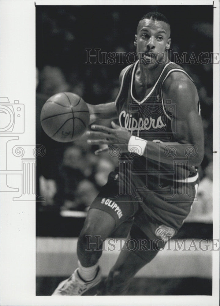 1992 Press Photo Los Angeles Clippers Ken Norman - Historic Images
