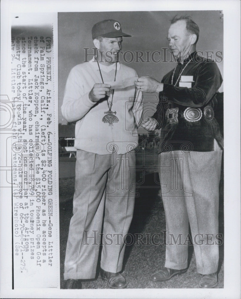 1955 Press Photo Gene Littler, Jack Koppen - Historic Images