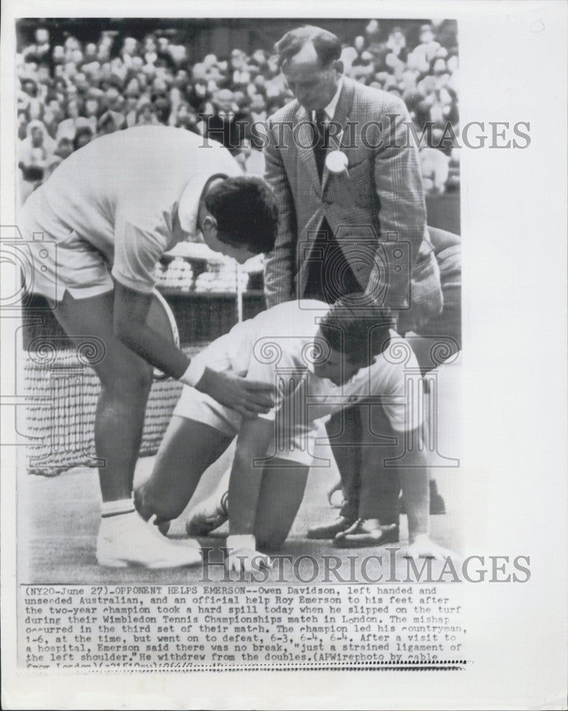 1966 Press Photo Owen Davidson, Roy Emerson - Historic Images