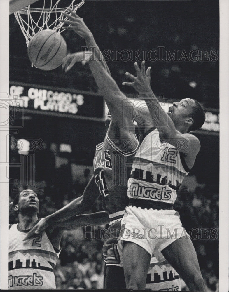 1987 Press Photo Sidney Green, Fat Lever of the Denver Nuggets - Historic Images