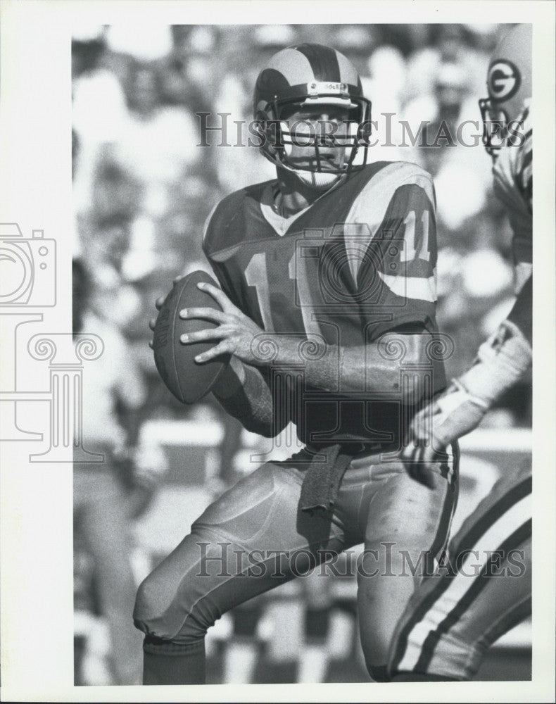 1987 Press Photo Los Angeles Rams quarterback Jim Everett - Historic Images