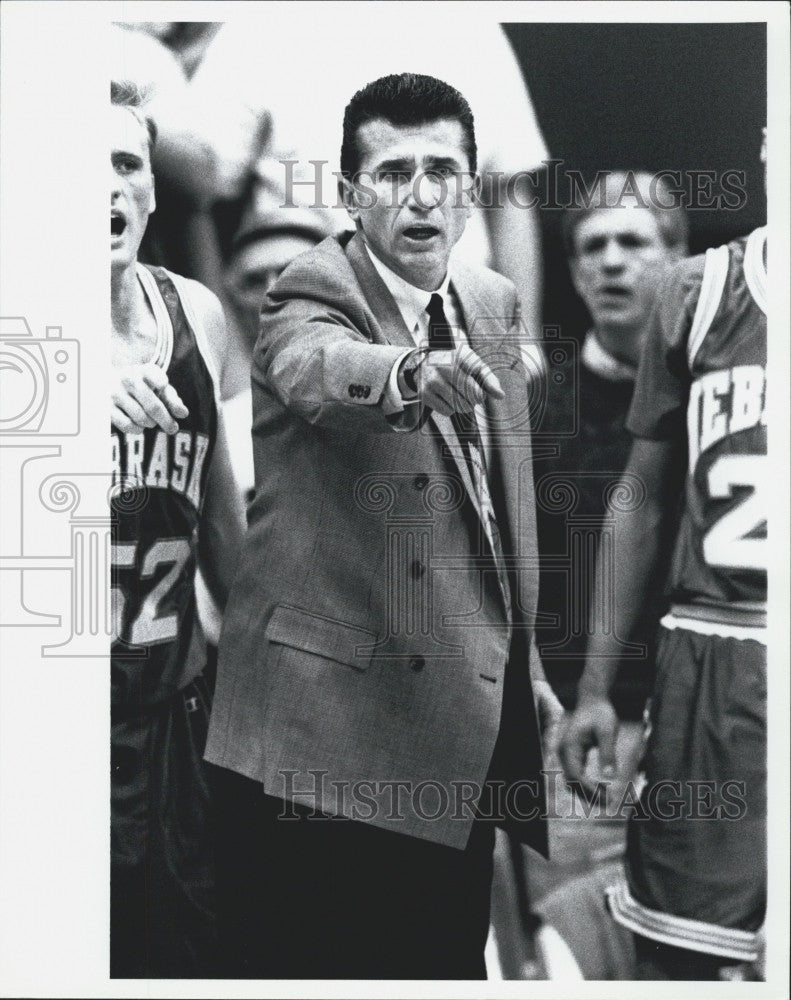 1993 Press Photo Head Coach Danny Nee Nebraska - Historic Images