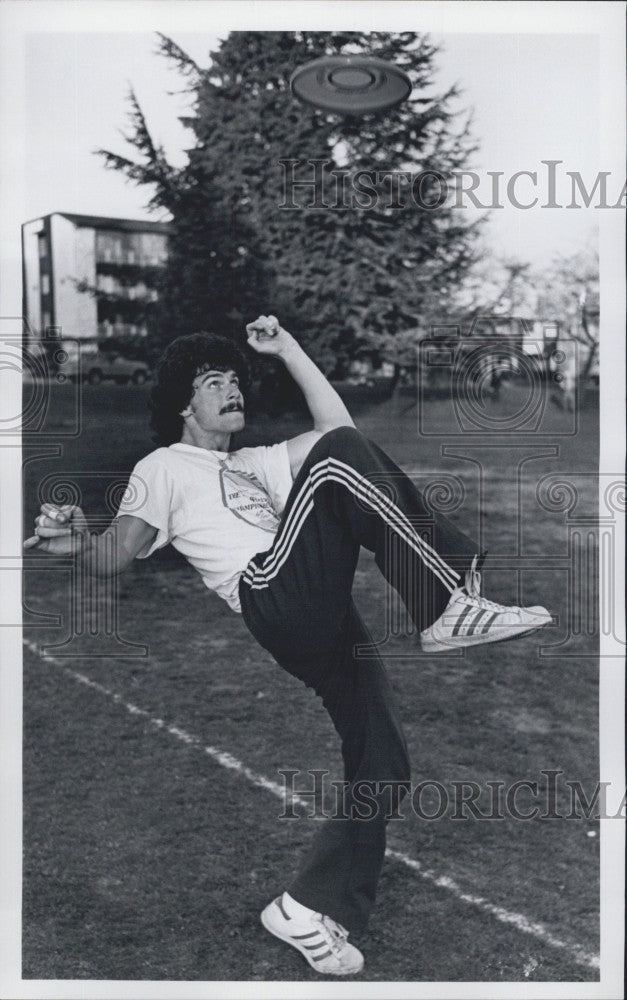 1977 Press Photo Jeff Jorgenson, Frisbee Champion - Historic Images