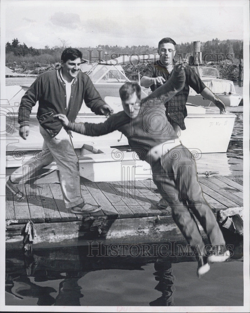 1957 Press Photo Dave Jenkins, Chuck Walter, Bill Cassidy - Historic Images