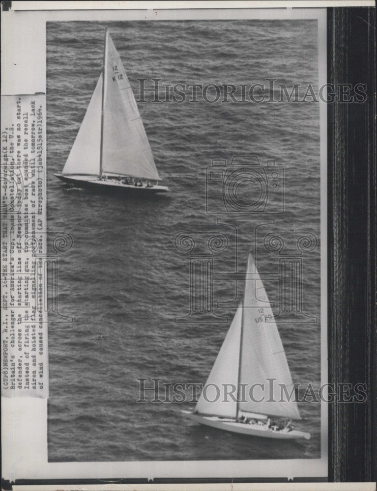 1964 Press Photo Boat Races America&#39;s  Cup - Historic Images