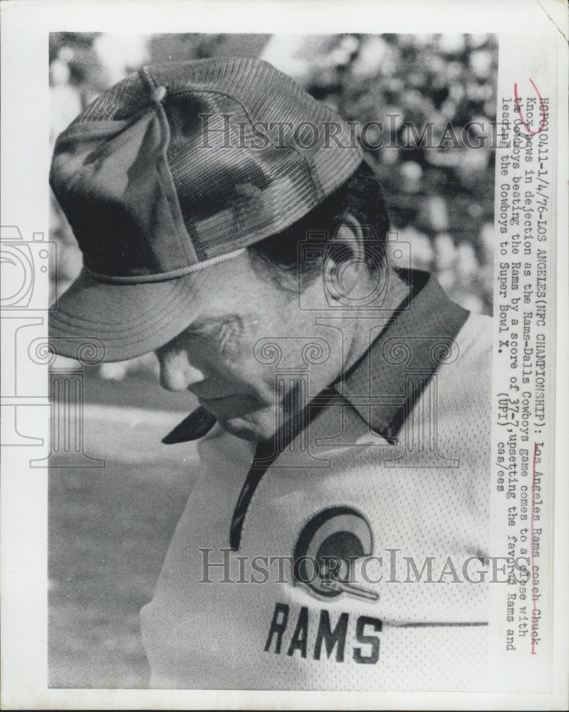 1976 Press Photo  Chuck Knox Head Coach LA Rams - Historic Images