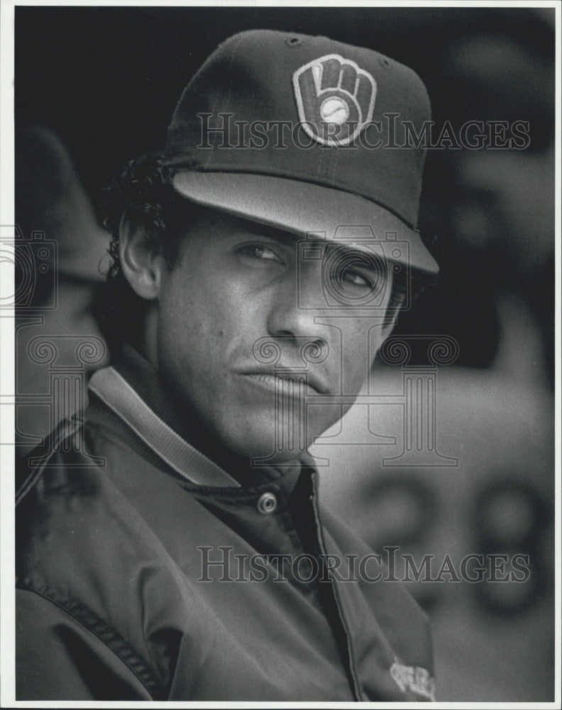 1987 Press Photo Milwaukee pitcher, Juan Nieves - Historic Images