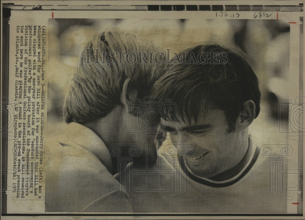 1971 Press Photo Golfer Hill Receives One Year Suspension - Historic Images