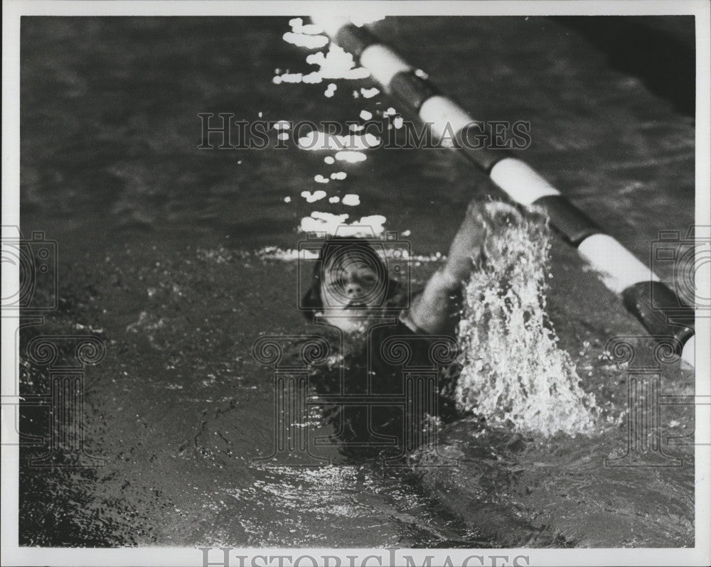1966 Press Photo Claudia Koub sets AAU meet record in 400 M IM - Historic Images
