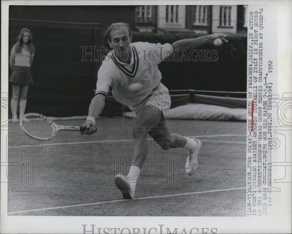 1972 Press Photo Stan Smith London Grass court tennis