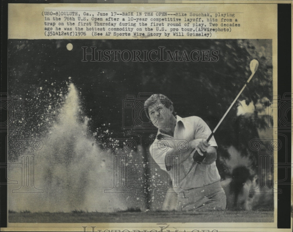 1976 Press Photo Golfer, Mike Souchak in 76th US Open - Historic Images