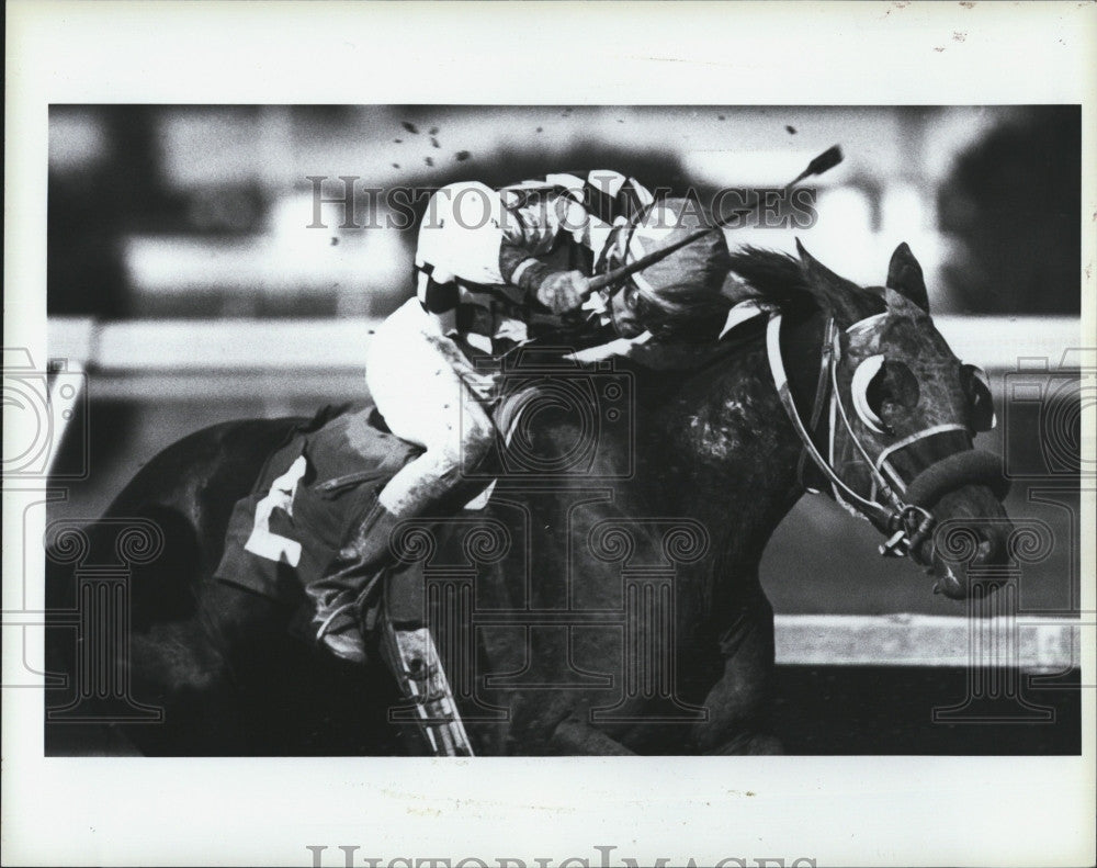 Press Photo Jockey Henry Ma on MD IRon at Rockingham Park - Historic Images