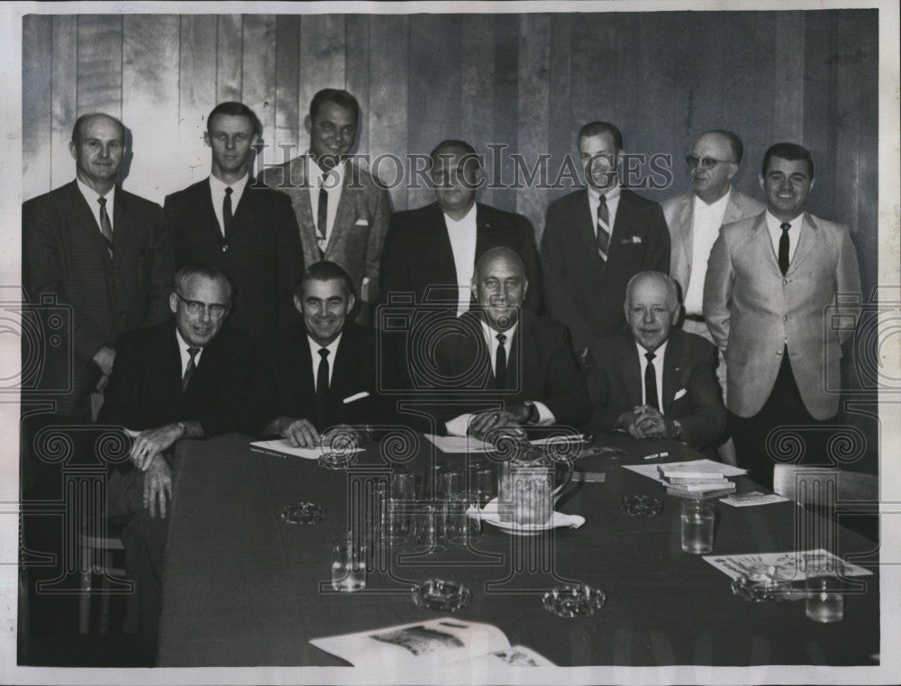 1965 Press Photo SouthernLeague officails, E O&#39;Connor, B Bonifay,SC Smith, - Historic Images