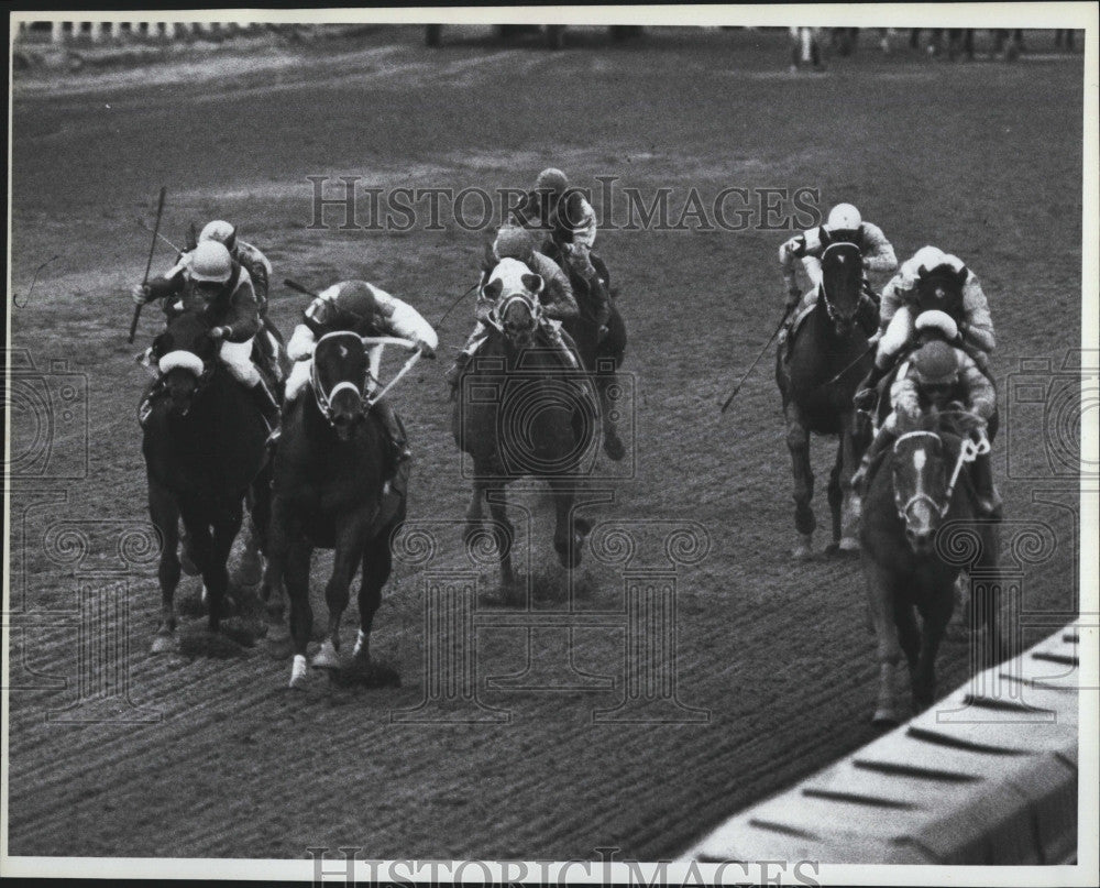 1993 Press Photo Suffolk Downs Budweiser Breeders Cup Winner Baron Mathew - Historic Images