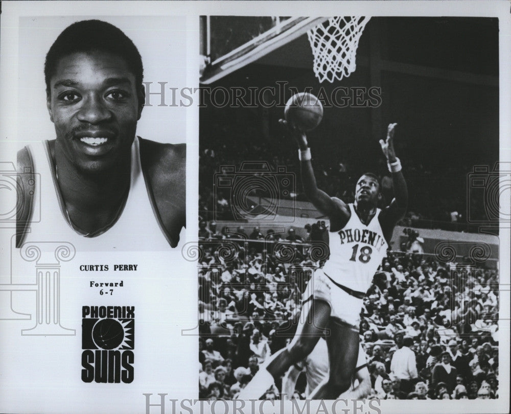 1977 Press Photo Basketball Player Curtis Perry Phoenix Suns - Historic Images